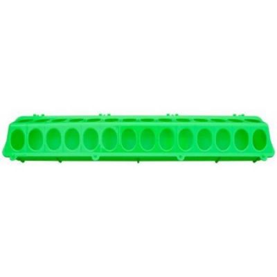 Fodertrug plast grøn 10 X 50 cm | Randers volieren